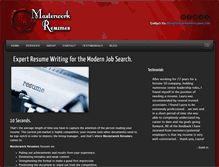Tablet Screenshot of masterworkresumes.com